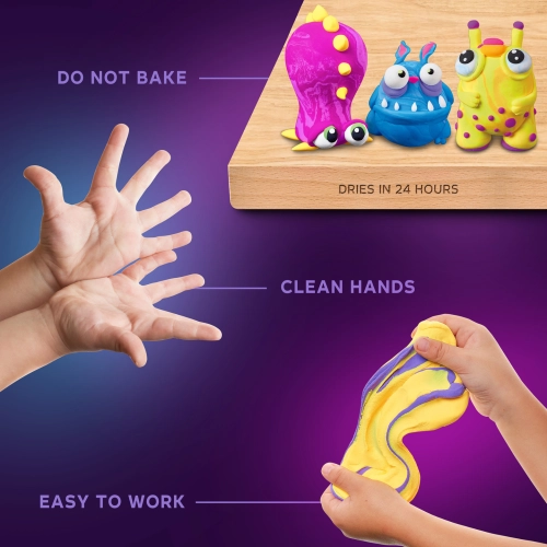 Zestaw Artystyczny Lekka Plastelina Samoutwardzalna Figurki Kształty OKT6181